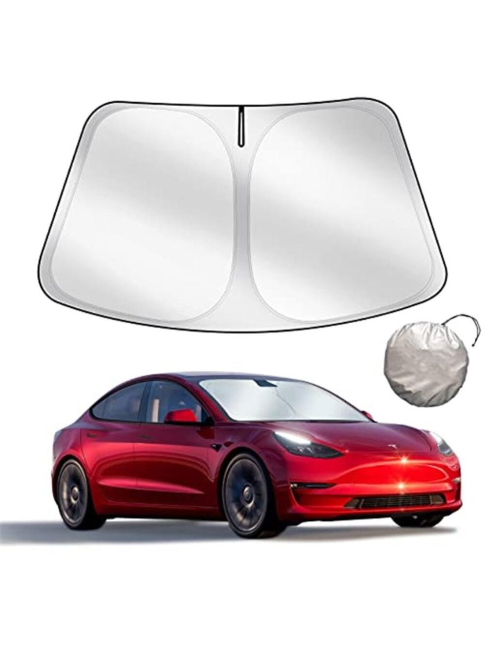 Upgraded Sunshade Improved UV Protection Fabric, Foldable Front Sun Shade